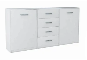 Biała komoda z podwójnymi drzwiczkami - Cermesa 4X