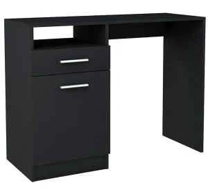 Czarne biurko z szufladą do pokoju młodzieżowego 100 cm - Alfinete