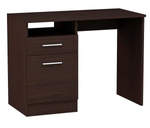 Brązowe minimalistyczne biurko do nauki wenge - Alfinete