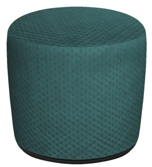 Zielona okrągła pikowana pufa - Hungi 3S