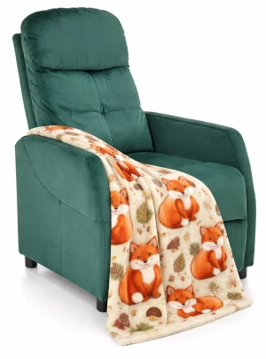 Zielony rozkładany fotel wypoczynkowy - Erto 3X