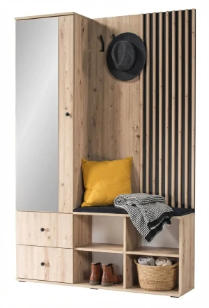 Garderoba z lamelami do przedpokoju - Rovel 18X