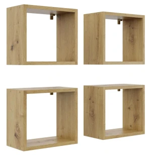 Kwadratowe półki na ścianę dąb artisan - Sevios