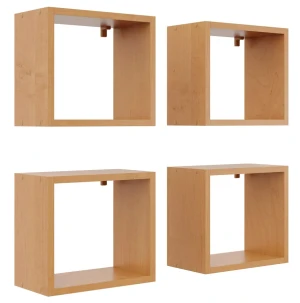 Kwadratowe półki ścienne w kolorze olcha - Sevios