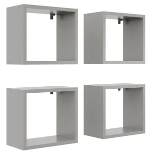 Komplet szarych kwadratowych półek - Sevios