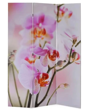 Parawan z motywem kwiatowym - Folken 3X 120 x 170 cm