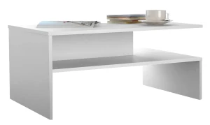 Biała minimalistyczna ława kawowa - Illermi