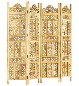 Rozkładany parawan ręcznie rzeźbiony - Relin 160 x 165 cm