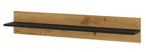 Półka ścienna czarna + dąb artisan - Lenifo 10X