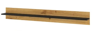 Półka wisząca 151 cm czarna + dąb artisan - Lenifo 11X