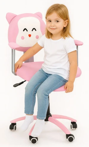 Fotel do biurka dla dziewczynki Tobi - różowy