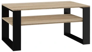 Minimalistyczna ława do narożnika dąb sonoma + czarny - Renfi 4X