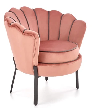 Różowy fotel wypoczynkowy muszelka - Viler