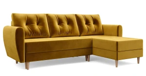 Musztardowy narożnik rozkładany - Sinsiew 4X