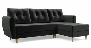 Czarny narożnik rozkładany - Sinsiew 4X