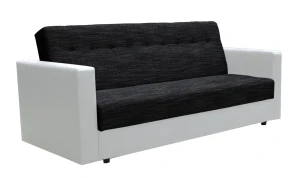 Wersalka rozkładana biały + czarny - Rutt