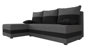 Narożnik rozkładany szary + czarny - Nomi