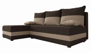 Narożnik rozkładany brązowy + beżowy - Nomi