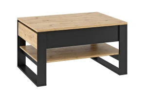 Loftowy stolik kawowy z szufladami dąb artisan - QA-09