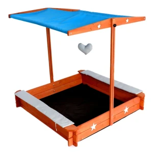 Niebieska piaskownica z daszkiem i ławeczkami - Trisem