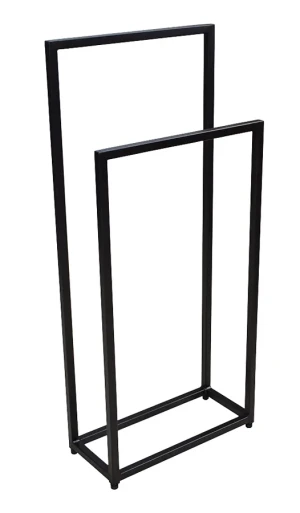Czarny industrialny stojak na ręczniki 45 cm - Moret 3X
