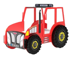 Czerwone łóżko dziecięce traktor - Vivus 90x180 cm