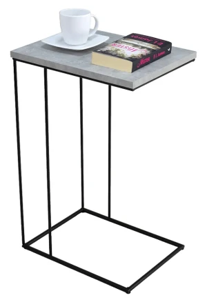 Druciany stolik pomocniczy beton + czarny - Martix 5X