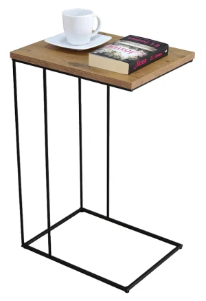 Loftowy stolik pomocniczy dąb lancelot + czarny- Martix 5X