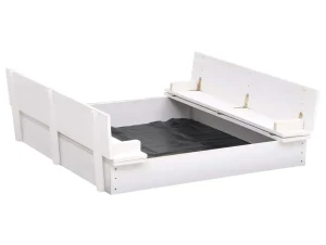 Biała piaskownica z ławeczkami - Valen