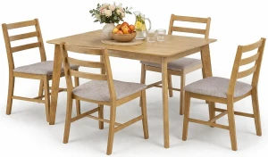 Zestaw stół z krzesłami jasny dąb - Turner