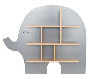 Srebrna półka dla dzieci w kształcie słonika - Sofario 4X