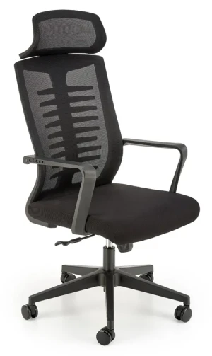 Czarny nowoczesny fotel biurowy do komputera - Spider