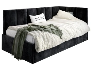 Czarne młodzieżowe łóżko z pojemnikiem 120x200 - Golones 5X