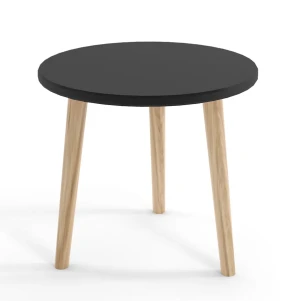 Minimalistyczny stolik kawowy czarny blat - Industo