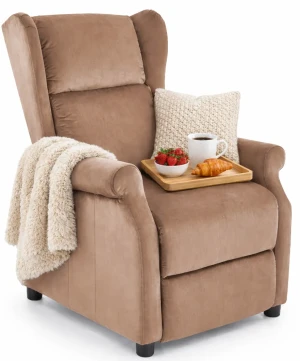 Beżowy rozkładany fotel wypoczynkowy - Nika 2X