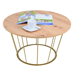 Industrialny stolik kawowy dąb artisan - Melbro 3X