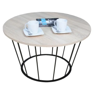 Stolik kawowy w stylu industrialnym dąb sonoma - Melbro 4X