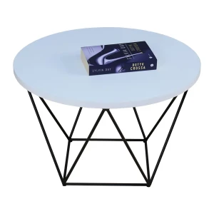 Industrialny stolik kawowy biały - Tympa 4X