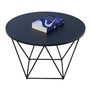 Czarny stolik kawowy w stylu loft - Tympa 4X