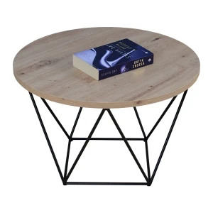 Industrialny stolik kawowy dąb artisan - Tympa 4X