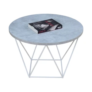 Nowoczesny stolik kawowy z metalowym stelażem beton - Tympa 5X