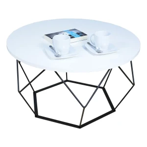 Nowoczesny stolik kawowy biały blat - Liliana 4X