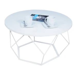 Biały okrągły stolik kawowy - Liliana 5X