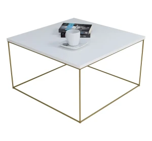 Kwadratowy stolik kawowy z białym blatem - Otax 3X