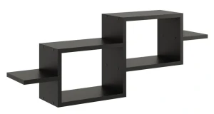 Czarna minimalistyczna półka ścienna - Vilia
