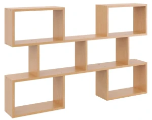 Nowoczesna półka ścienna w kolorze buk - Zoix