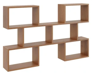 Minimalistyczna półka wisząca w kolorze orzecha - Zoix