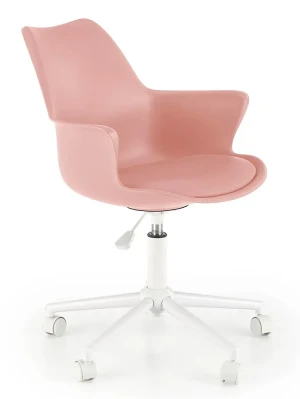 Różowy młodzieżowy fotel obrotowy - Libar