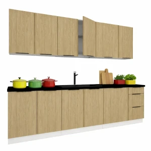 Zestaw mebli kuchennych dąb olejowany - Bixor 38X