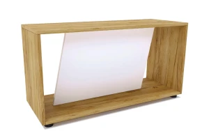Skandynawski stolik kawowy dąb craft + biały - Allon 3X